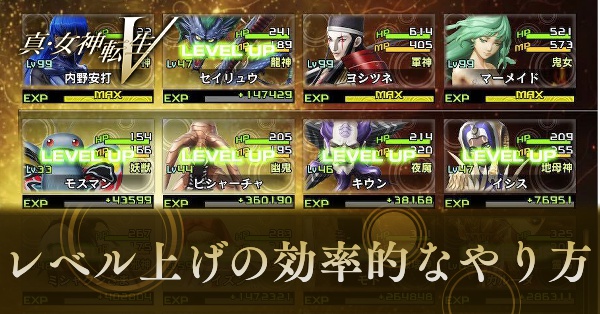 レベル上げの効率的なやり方