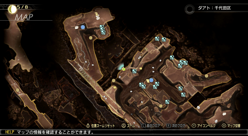 真・女神転生5悪魔の石像マップ