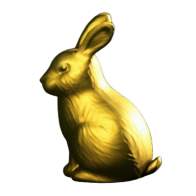 きんのうさぎのガーデンオブジェ画像