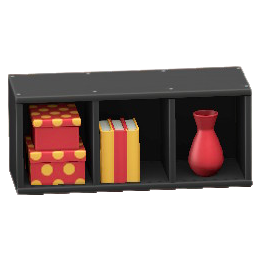 よこおきカラーボックスのブラックの画像