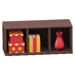 よこおきカラーボックスのブラウンの画像