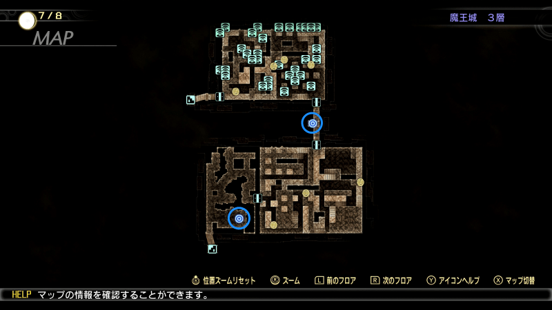 真・女神転生5魔王城3層のマップ