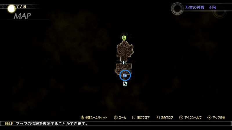 真・女神転生5万古の神殿4階のマップ