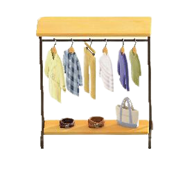 シェルフつきハンガーラック画像