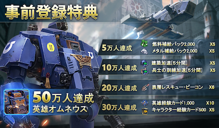 ウォーハンマー40,000 事前登録特典