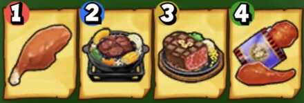 ちからと運のよさが上がる食べ物はどれ？