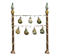 オーナメントのガーランドのグリーンの画像