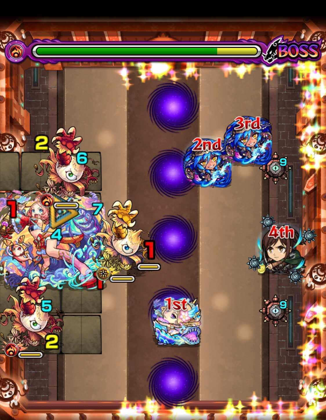 モンスト 栄冠の闘技場 えびす ボス2 暗転後