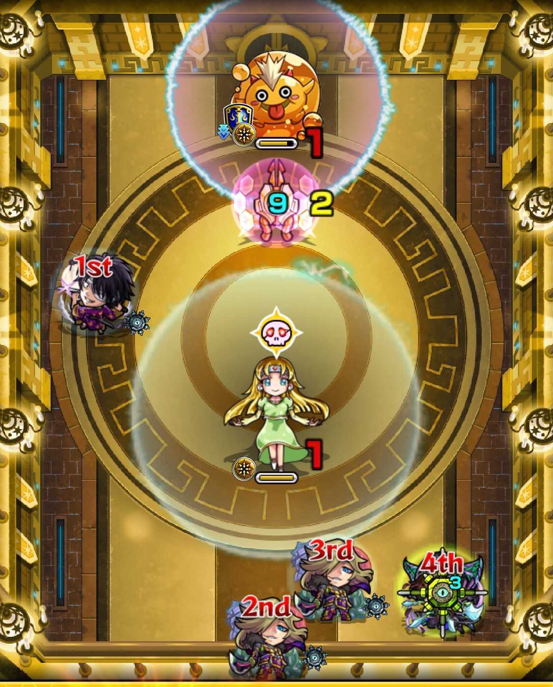 モンスト栄冠の闘技場 3-4  ステージ1