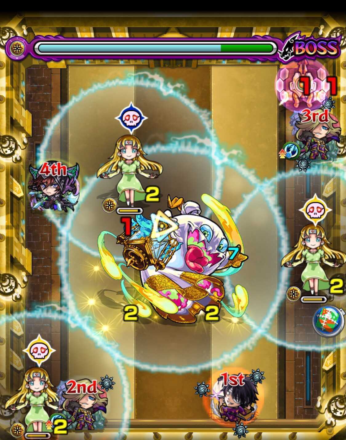 モンスト栄冠の闘技場 3-4  ボス1