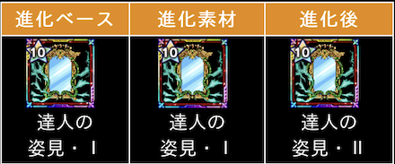 達人の姿見の進化情報