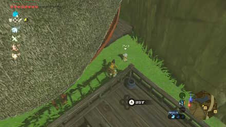 よろず屋とデッキの間にいるプリコ