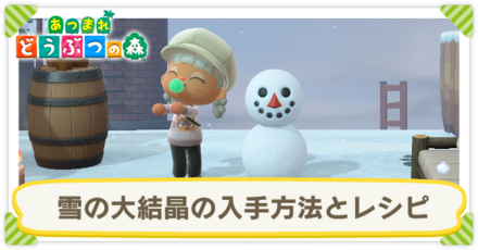 雪の大結晶の入手方法とレシピ