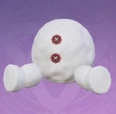 雪だるまの体-「おとなしく座る」