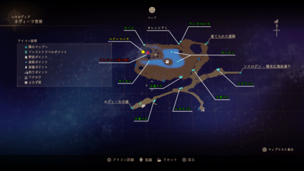 ネヴィーラ雪原のマップ