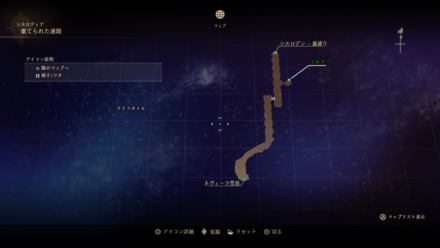 棄てられた通路のマップ