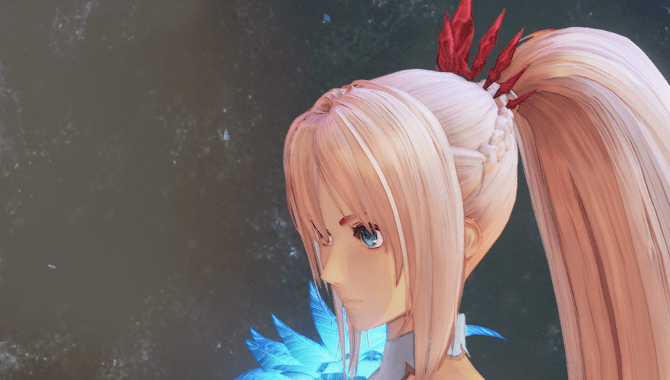 緋色の髪飾り衣装