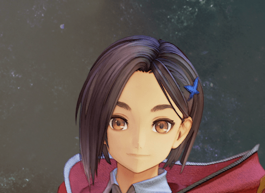 紺の髪留め衣装