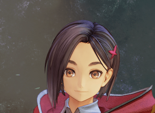 紅の髪留め衣装