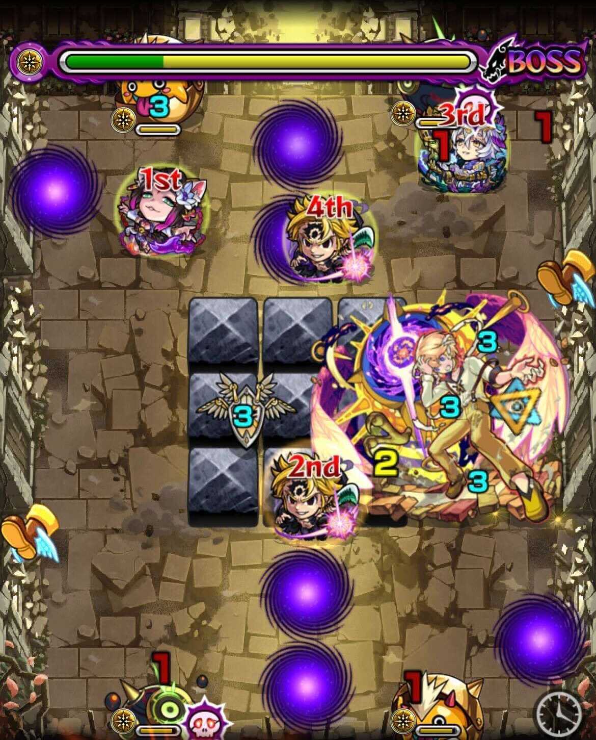 モンスト フェムト ボス3 移動