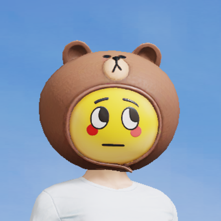 かぶりもの：ブラウン