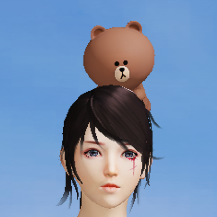 髪飾り：ブラウン