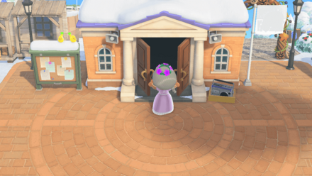 建物に出入りする