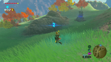 ブレスオブザワイルド　ガーディアンの横を通り抜ける画像