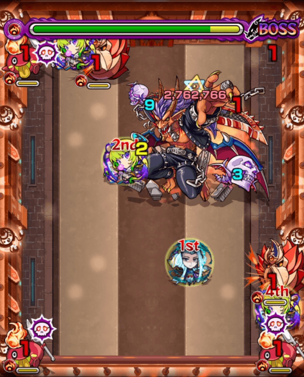 モンストの栄冠の闘技場4-1のステージ画像