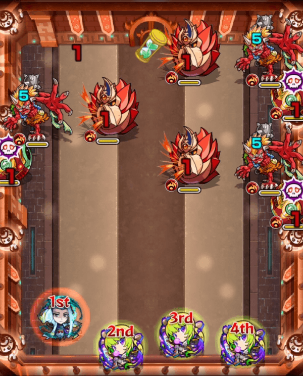 モンストの栄冠の闘技場4-1のステージ画像