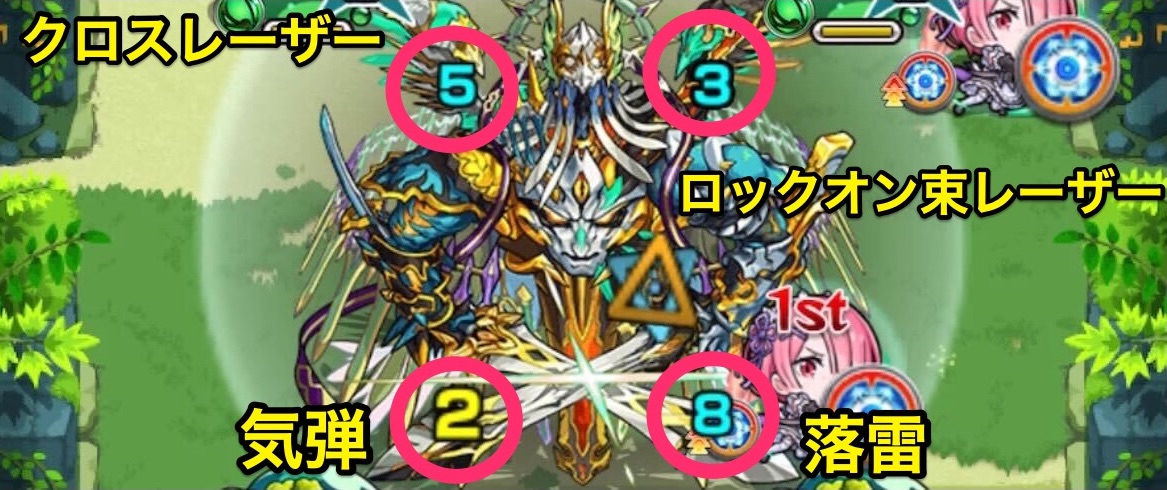 モンスト 未開の大地拠点28 ボスの攻撃パターン画像