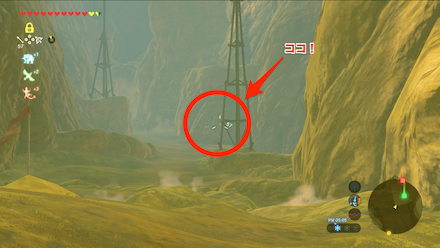 ブレスオブザワイルド　2打目の鉄塔