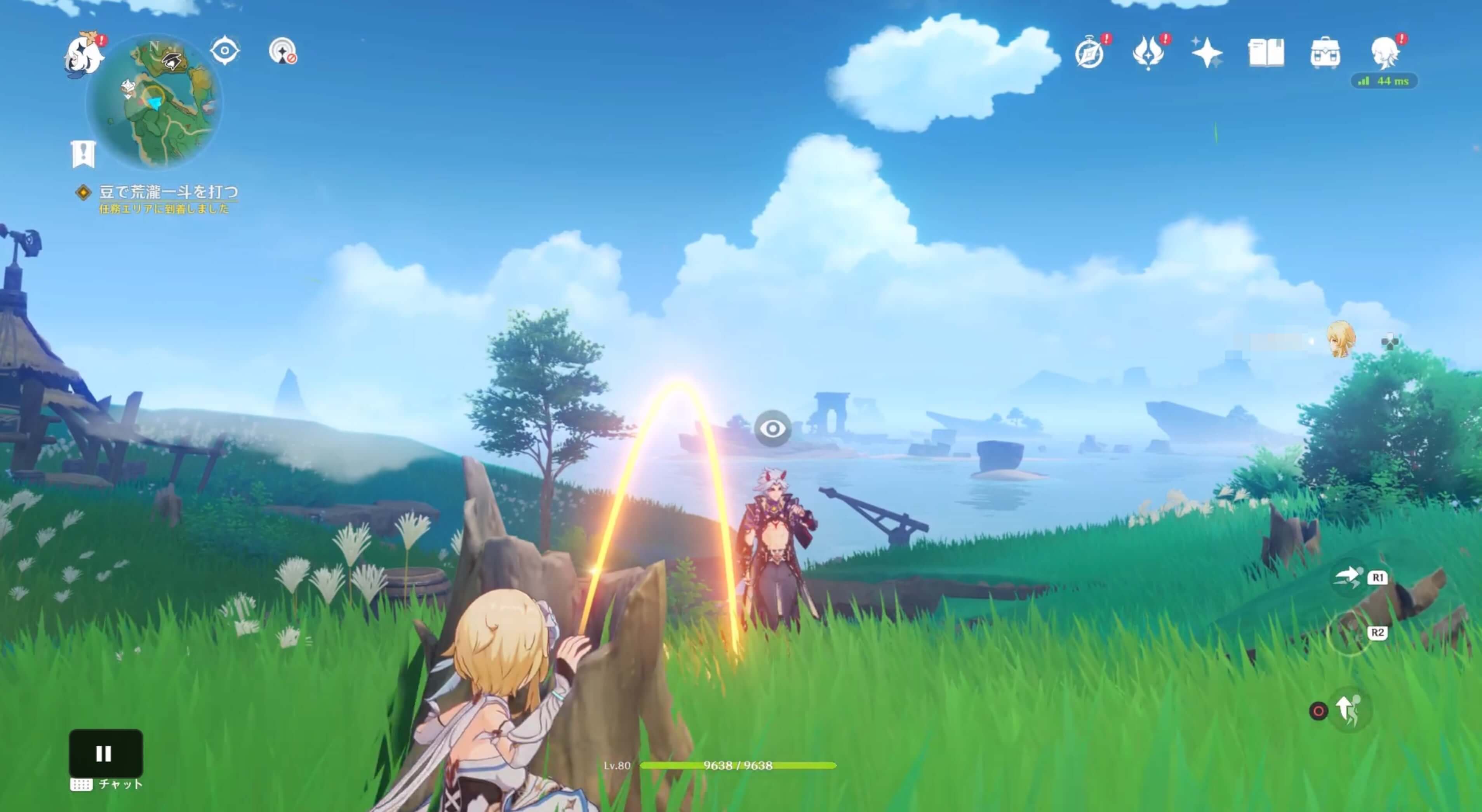 豆を荒瀧一斗に投げる