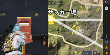 サッカー場東の集落