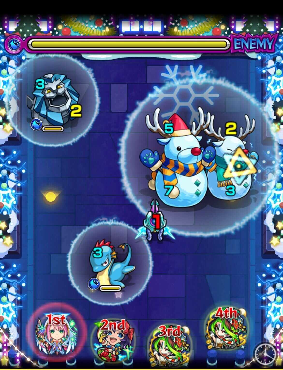 モンスト ユキダルミャ ステージ1