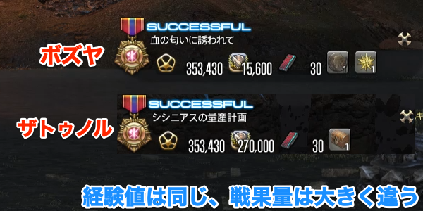 戦果の違い