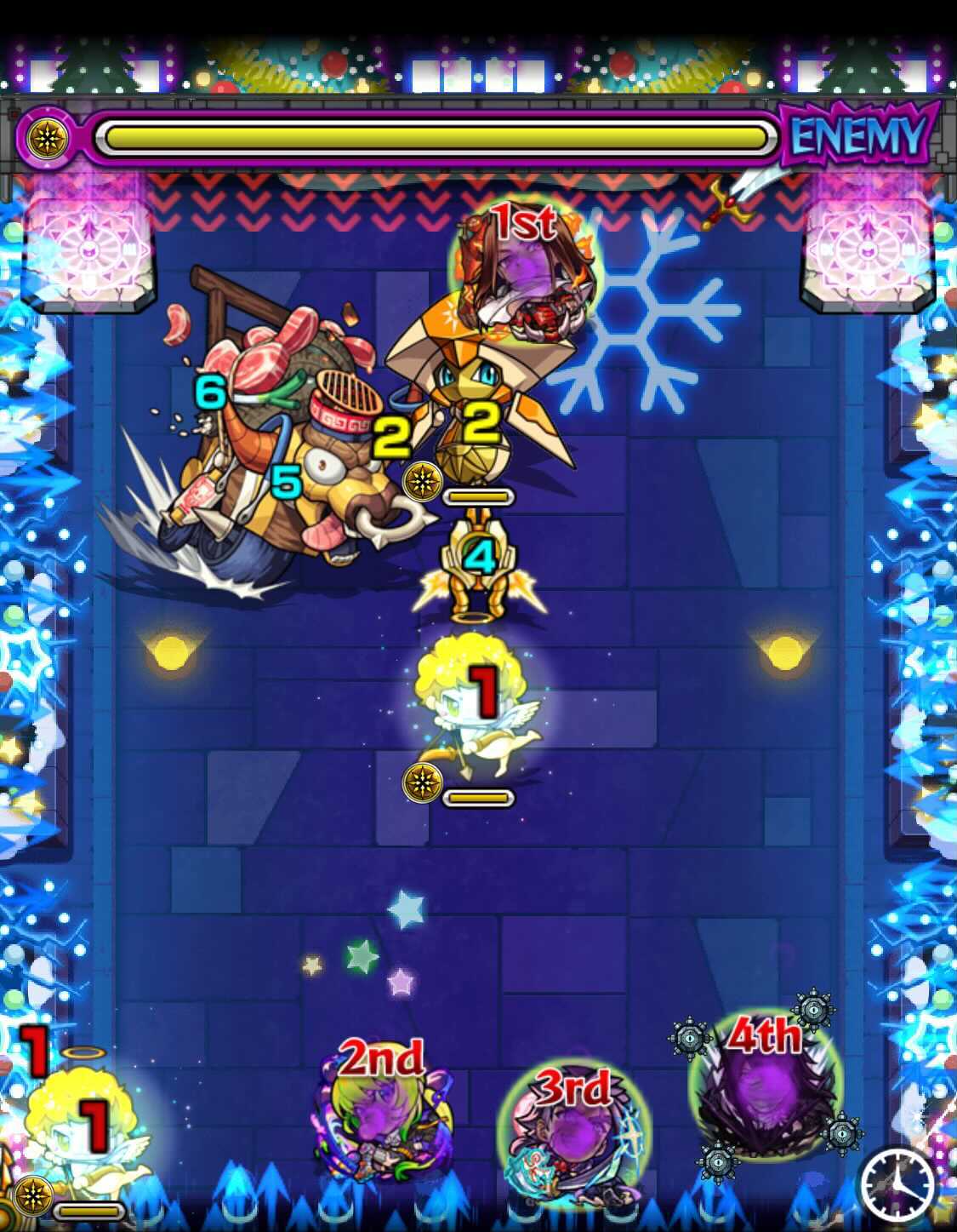 モンスト ブシェルノ ステージ1移動後