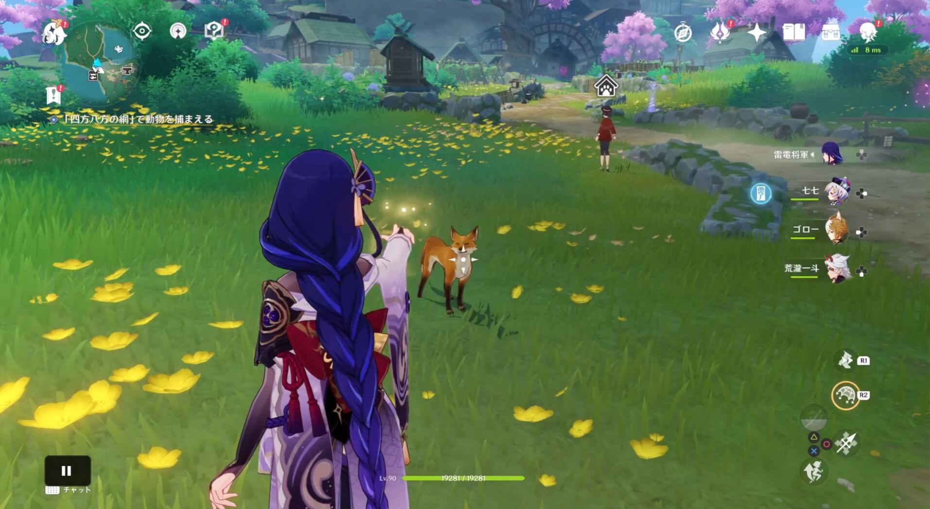 「四方八方の網」で動物を捕まえる