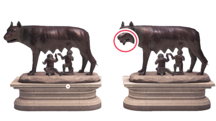 ぼせいあふれるちょうこくの比較画像