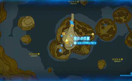 ブレスオブザワイルドのナンの場所詳細