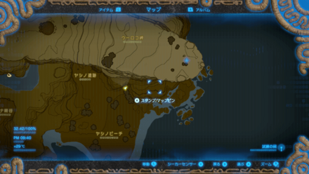 1つ目の石碑の場所マップ