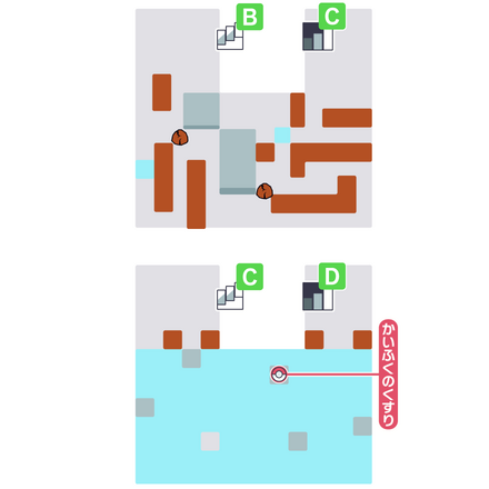 ポケモンダイパリメイクのキッサキ神殿・B1F