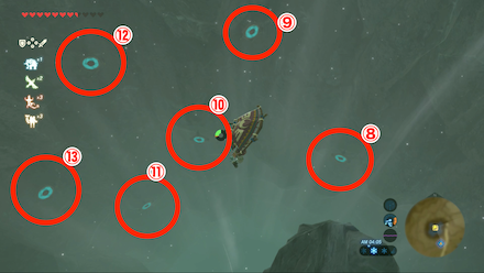 ブレスオブザワイルド　⑧〜⑬の的.