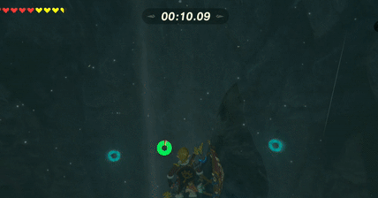 ブレスオブザワイルド　集中モード中は時間の流れが遅くなる