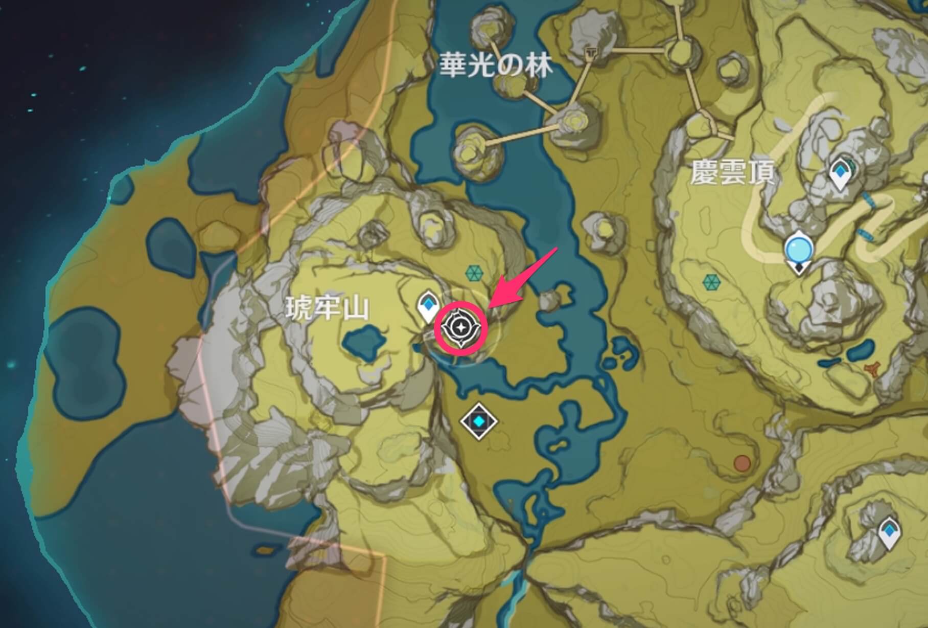 天穹の谷の調査地点・1