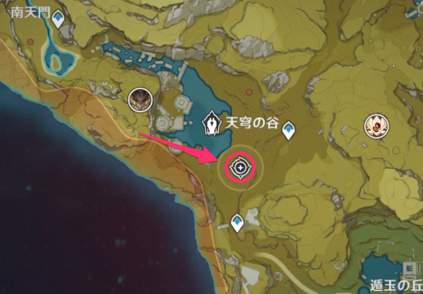 天穹の谷の調査地点・2