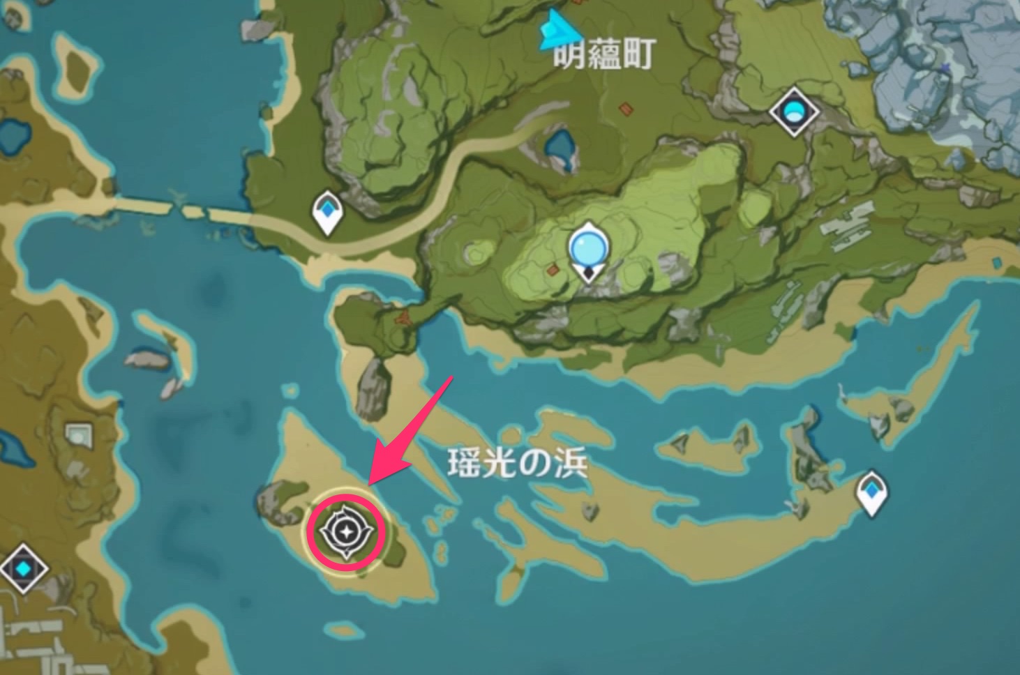 瑶光の浜の調査地点・3