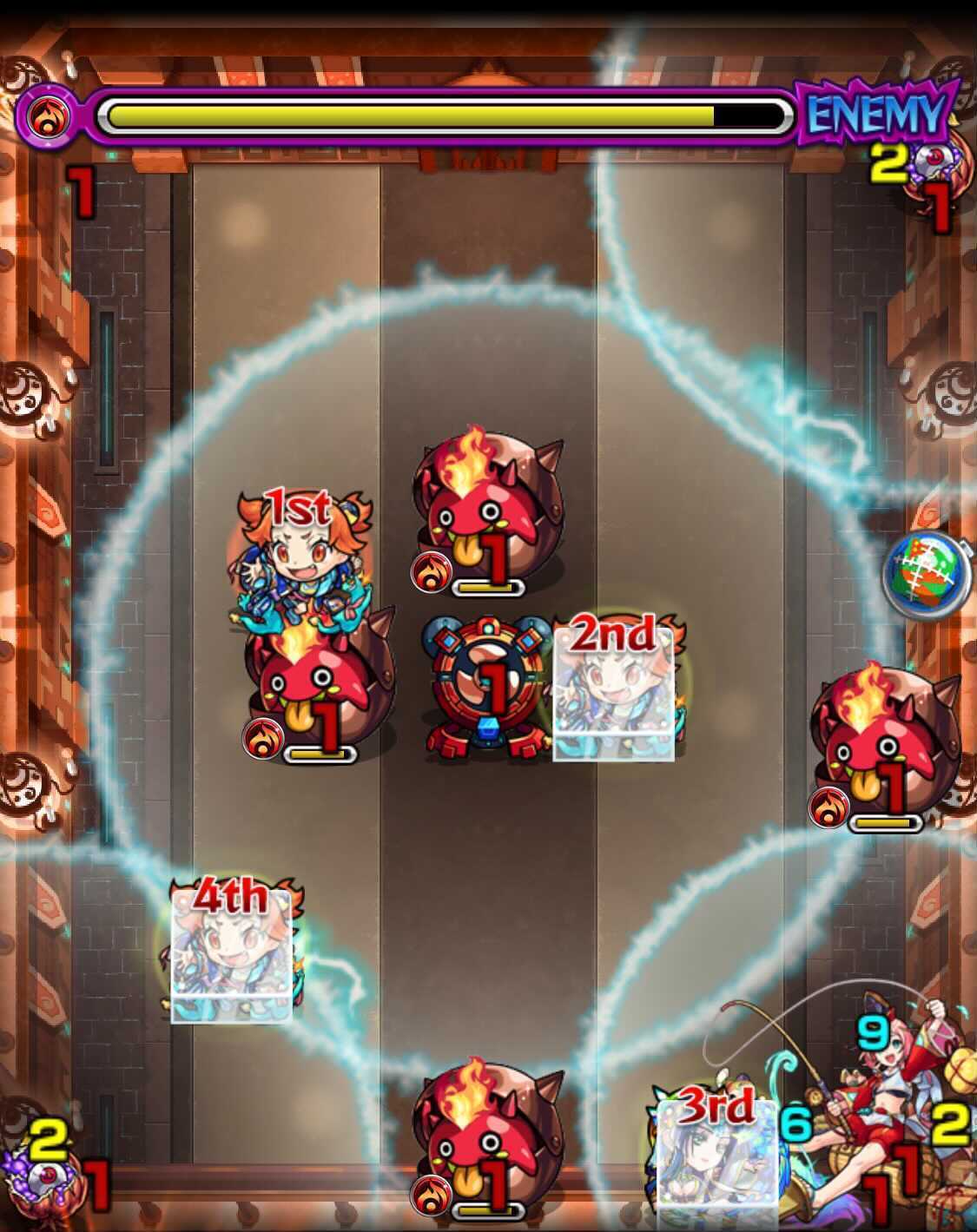 モンスト 栄冠の闘技場5−1 ステージ3