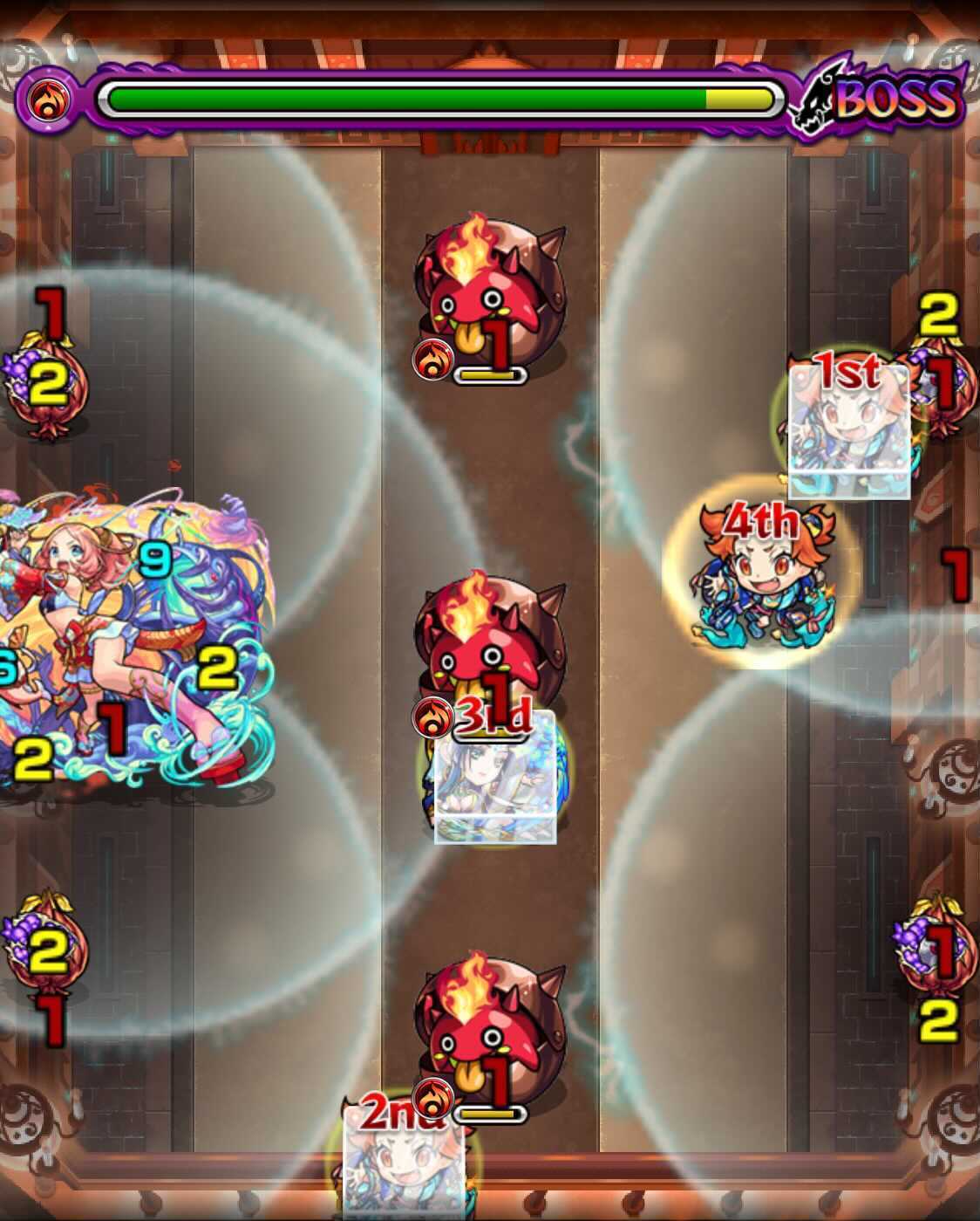 モンスト 栄冠の闘技場5−1 ボス1