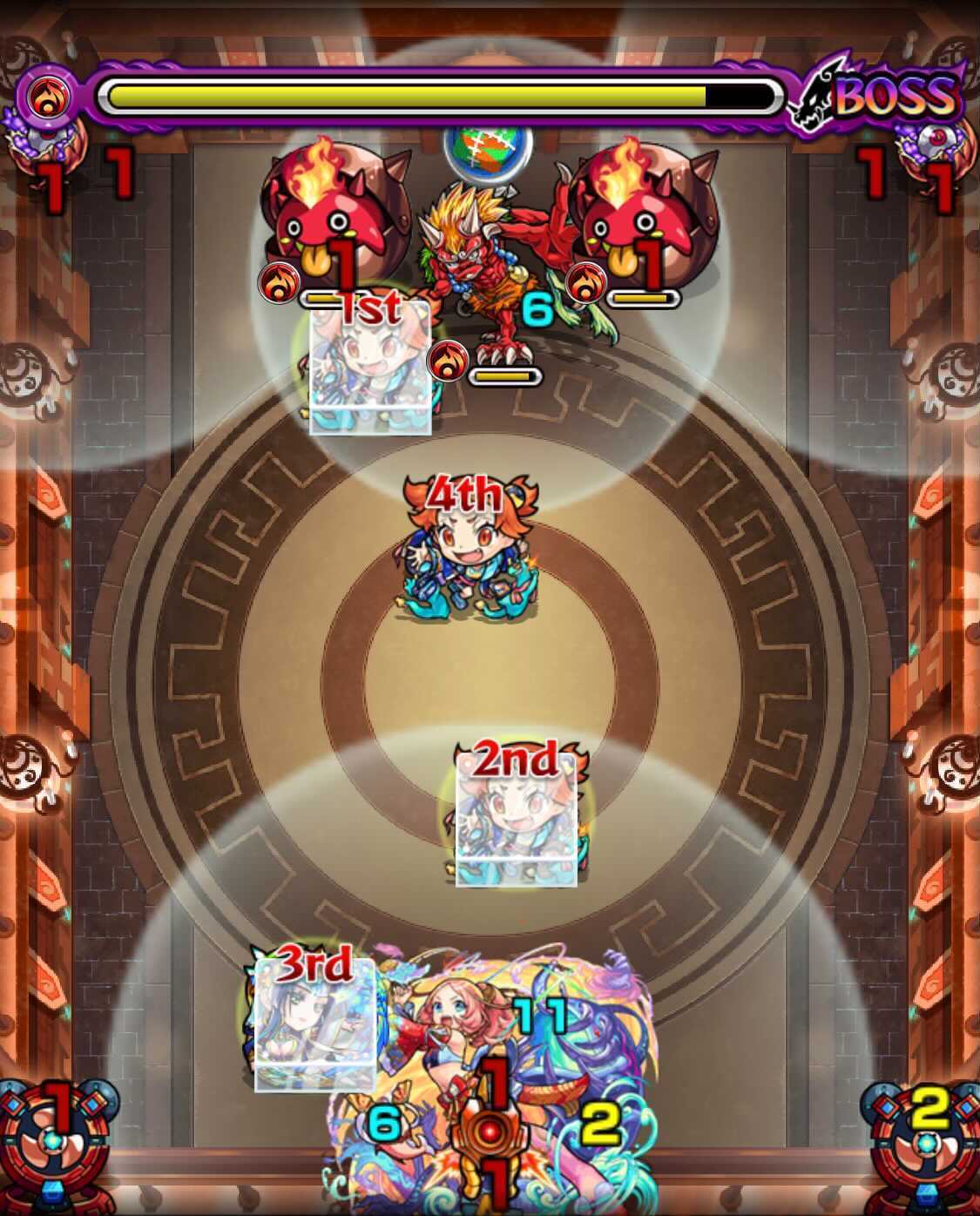 モンスト 栄冠の闘技場5−1 ボス2